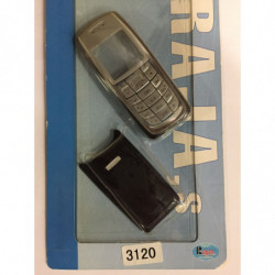 Façade Complète Compatible pour Nokia 3120 - Noir et Gris (Clavier Gris)