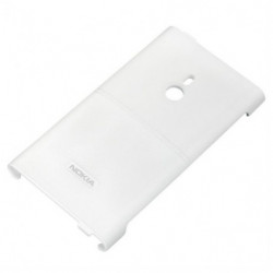 Coque Rigide d'Origine Aspect Cuir Hard Cover pour Lumia 800 - Blanc