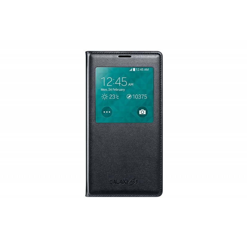 Etui S View Cover avec Rabat Latéral à Découpe Fenêtrée d'Origine Samsung pour Galaxy S5 - Noir