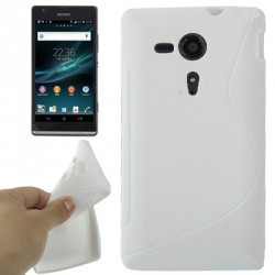 Coque Semi-Rigide en TPU - Design S-Case pour Sony Xperia Z - Blanc