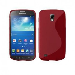 Coque Semi-Rigide en TPU - Design S-Case pour Samsung Galaxy S4 Active - Rouge