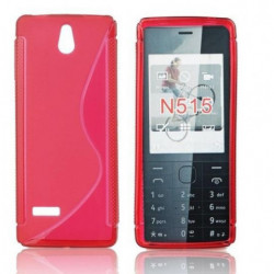 Coque Semi-Rigide en TPU - Design S-Case pour Nokia 515 - Rouge