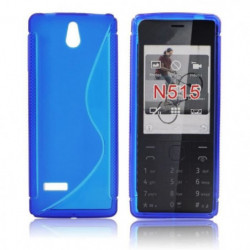 Coque Semi-Rigide en TPU - Design S-Case pour Nokia 515 - Bleu