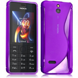 Coque Semi-Rigide en TPU - Design S-Case pour Nokia 515 - Violet