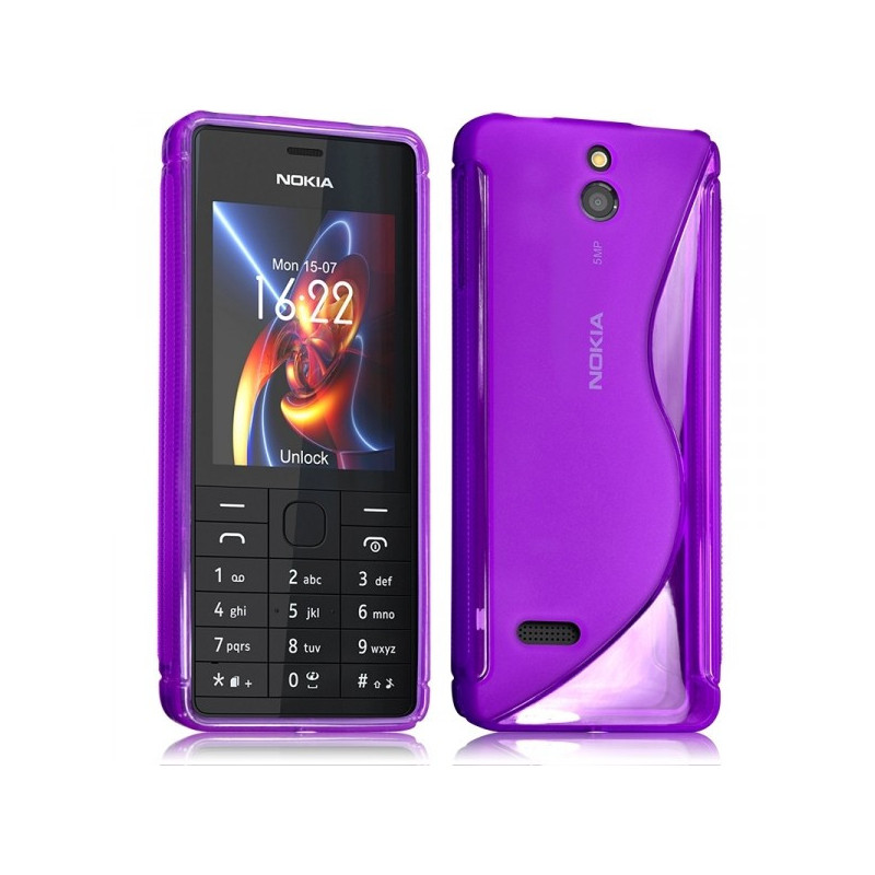Coque Semi-Rigide en TPU - Design S-Case pour Nokia 515 - Violet