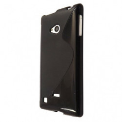 Coque Semi-Rigide en TPU - Design S-Case pour Nokia Lumia 1020 - Noir