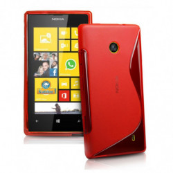 Coque Semi-Rigide en TPU - Design S-Case pour Nokia Lumia 720 - Rouge