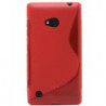 Coque Semi-Rigide en TPU - Design S-Case pour Nokia Lumia 720 - Rouge