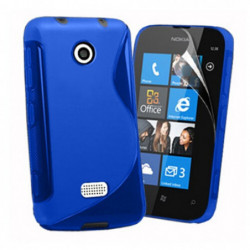 Coque Semi-Rigide en TPU - Design S-Case pour Nokia Lumia 510 - Bleu