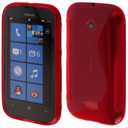 Coque Semi-Rigide en TPU - Design S-Case pour Nokia Lumia 510 - Rouge