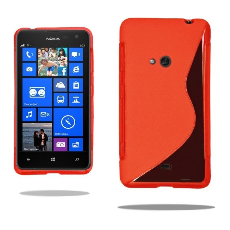Coque Semi-Rigide en TPU - Design S-Case pour Nokia Lumia 625 - Rouge