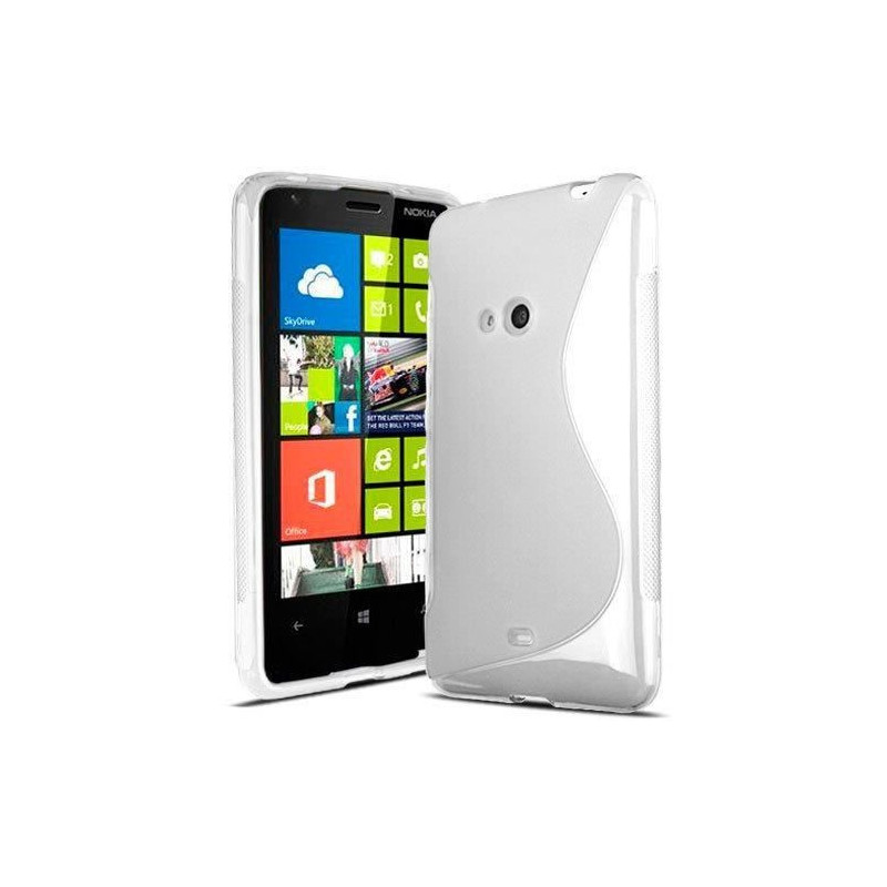 Coque Semi-Rigide en TPU - Design S-Case pour Nokia Lumia 625 - Transparent