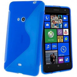 Coque Semi-Rigide en TPU - Design S-Case pour Nokia Lumia 625 - Bleu