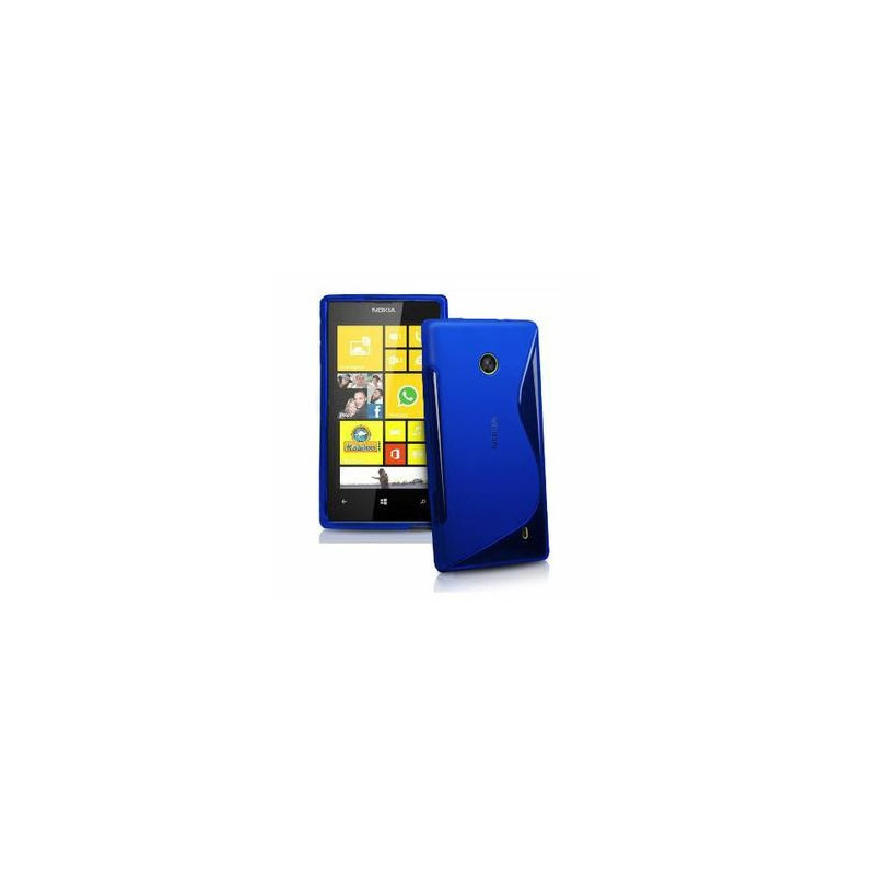 Coque Semi-Rigide en TPU - Design S-Case pour Nokia Lumia 520 - Bleu