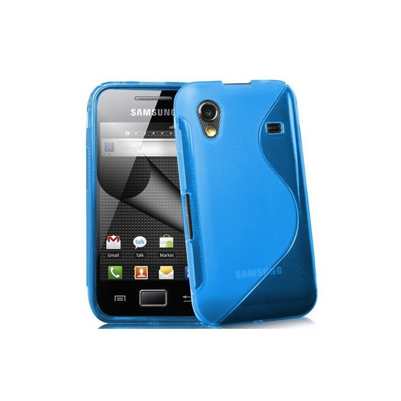 Coque Semi-Rigide en TPU - Design S-Case pour Samsung Galaxy Ace (S5830) - Bleu