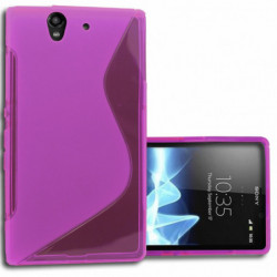 Coque Semi-Rigide en TPU - Design S-Case pour Sony Xperia Z1 - Violet