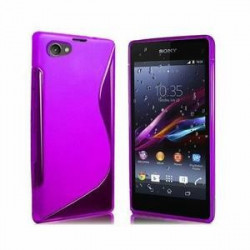 Coque Semi-Rigide en TPU - Design S-Case pour Sony Xperia Z1 - Violet