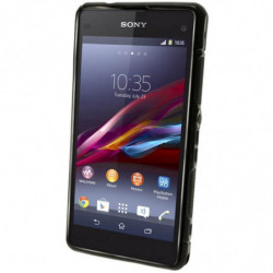 Coque Semi-Rigide en TPU - Design S-Case pour Sony Xperia Z1 - Noir