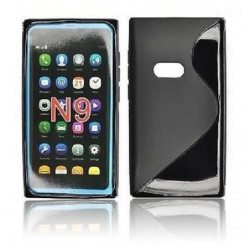 Coque Semi-Rigide en TPU - Design S-Case pour Nokia N9 - Noir