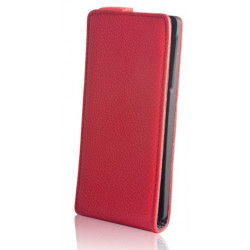 Housse Étui rigide à Rabat avec Petite Languette aimantée avec support pour visionnage pour Nokia Lumia 625 - Rouge