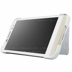 Coque d'Origine semi-Rigide Arrière avec Fonction Support Transform Shell + Film pour BlackBerry Z30 - Blanc