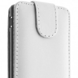 Housse Étui rigide à Rabat avec Languette aimantée pour LG Optimus L9 P760 - Blanc
