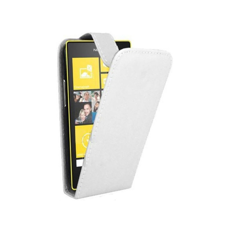 Housse Étui rigide à Rabat avec Languette aimantée pour Nokia Lumia 1020 - Blanc
