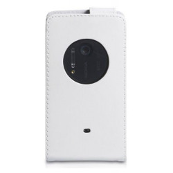 Housse Étui rigide à Rabat avec Languette aimantée pour Nokia Lumia 1020 - Blanc
