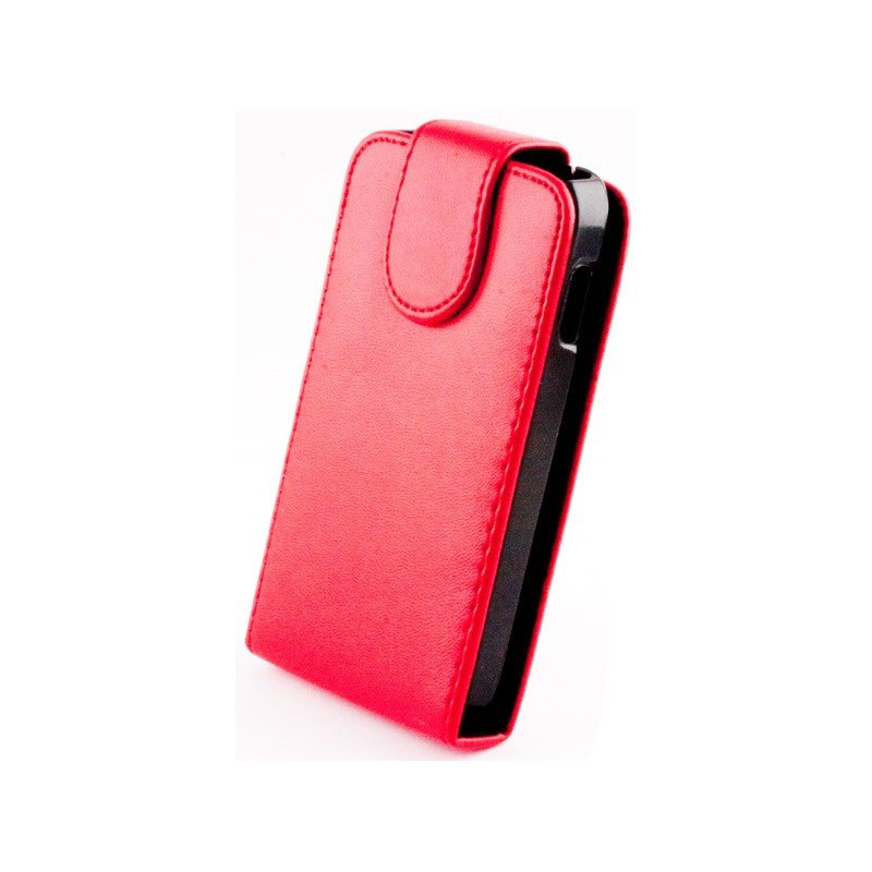 Housse Étui rigide à Rabat avec Languette aimantée pour Samsung Galaxy S3 mini - Rouge
