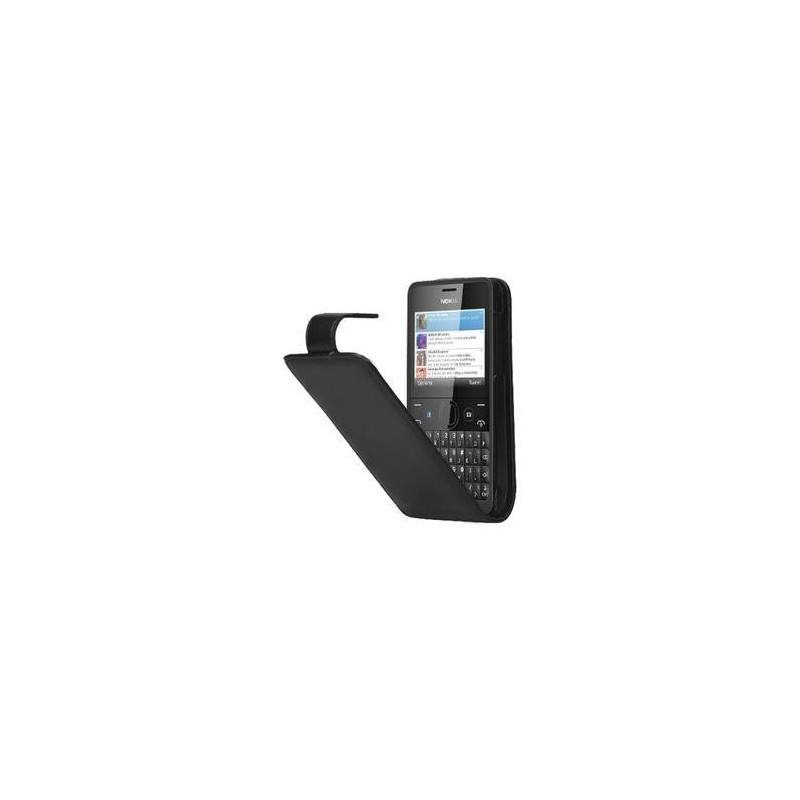 Housse Étui rigide à Rabat avec Languette aimantée pour Nokia 205 - Noir