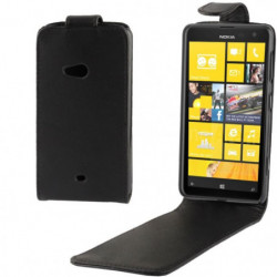 Housse Étui rigide à Rabat avec Languette aimantée pour Nokia Lumia 625 - Noir