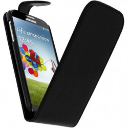 Housse Étui rigide à Rabat avec Languette aimantée pour Samsung Galaxy S4 - Noir