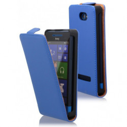 Housse Étui Ultra-Fin à Rabat avec fermeture magnétique pour HTC Windows 8S - Bleu