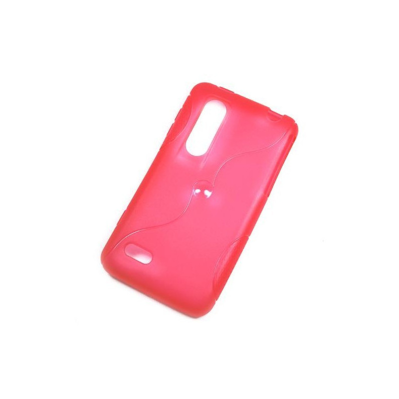 Coque Semi-Rigide en TPU - Design S-Case pour LG Optimus 3D P920 - Rouge