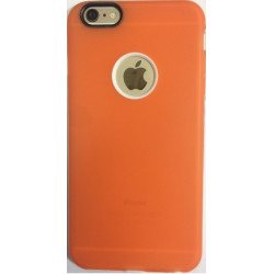Coque Semi-Rigide pour Apple iPhone 6 Plus/6S Plus - Transparent et Contour Orange