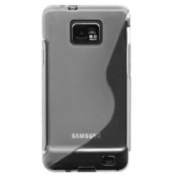 Coque Semi-Rigide en TPU - Design S-Case pour Samsung Galaxy S2 - Fumé
