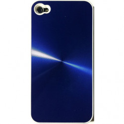Coque Rigide touché aluminium pour Apple iPhone 4/4S - Bleu