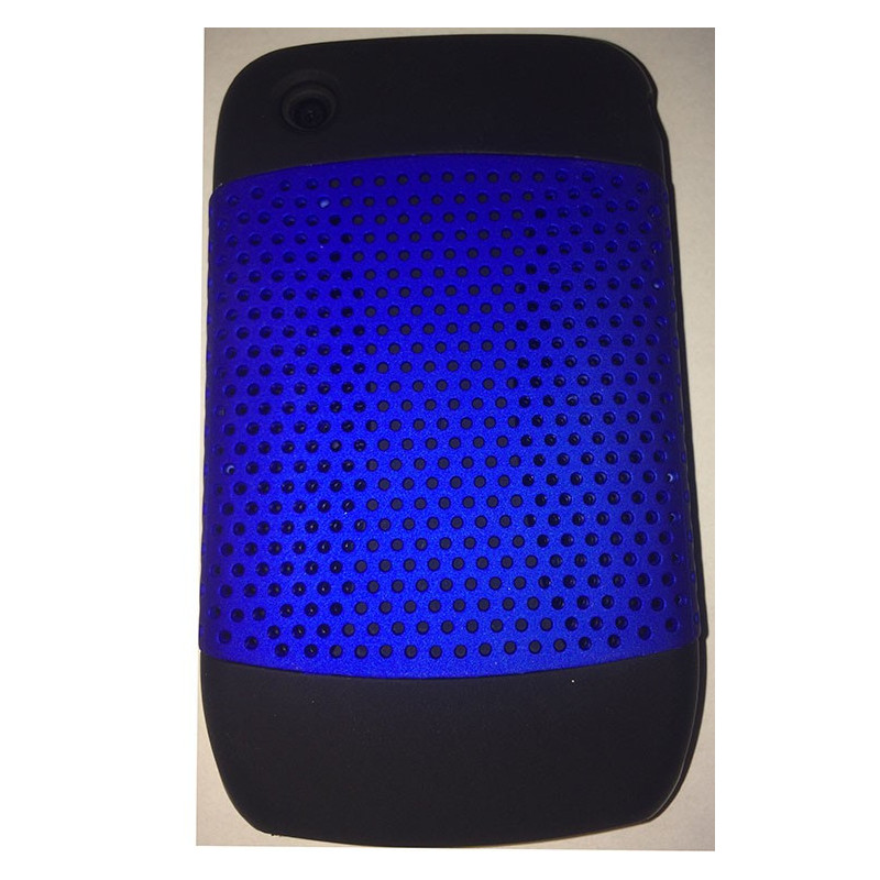 Coque Rigide Perforée pour Blackberry Curve 8520 - Noir et Bleu