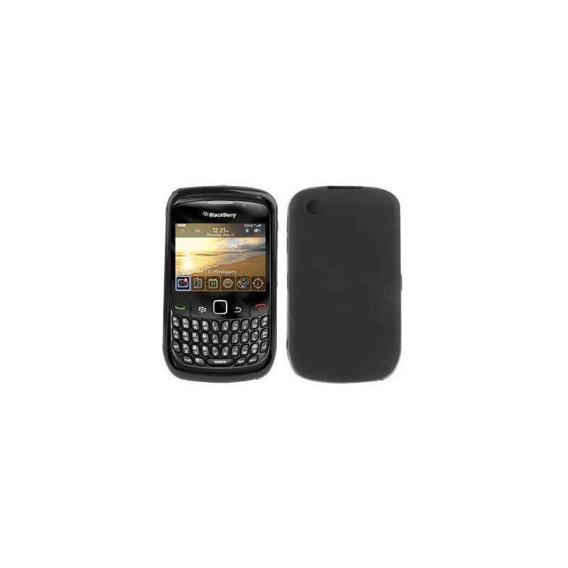 Housse Thermoformée en Silicone mou pour Blackberry Curve 8520 - Noir