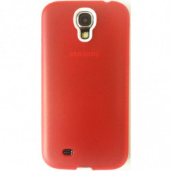 Coque Semi-Rigide pour Samsung Galaxy S4 - Rouge et contour Blanc