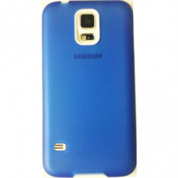 Coque Semi-Rigide pour Samsung Galaxy S5 - Bleu et contour Blanc