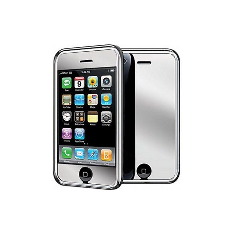 Film de Protection Deluxe avec Applicateur et Serviette de Nettoyage Effet Miroir pour Apple iPhone 3G/3GS