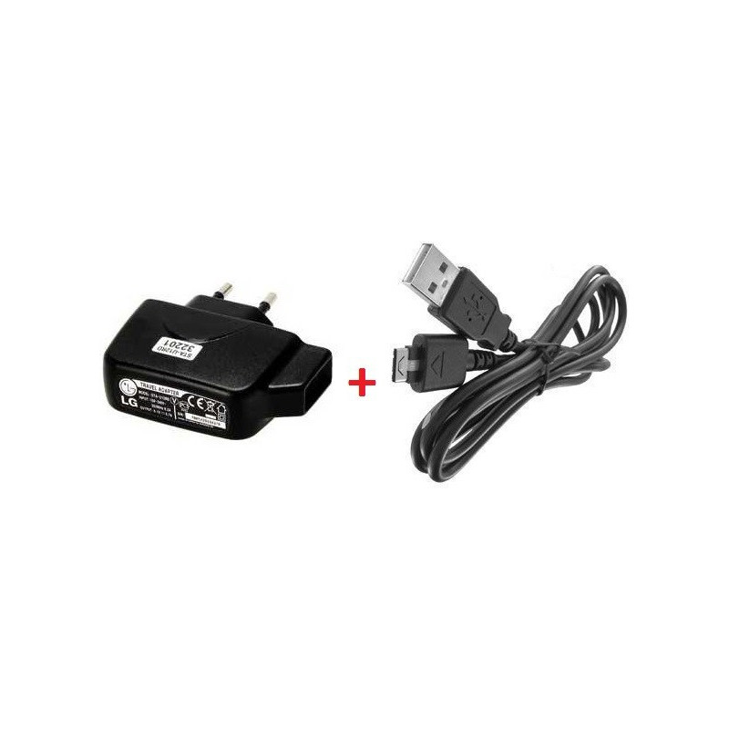 Chargeur Secteur USB + Câble Usb d'Origine LG STA-U12 + SGDY001810 - Noir