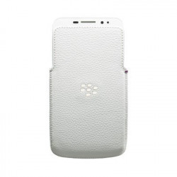 Etui d'Origine Pouch en Cuir Leather Pocket pour BlackBerry Z30 - Blanc