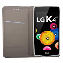 Housse Etui Folio Série Smart Magnet pour LG K4 - Or