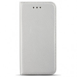 Housse Etui Folio Série Smart Magnet pour Huawei G8 - Argent