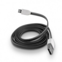 Câble de Charge et de Synchronisation USB vers lightning en silicone Forever - Noir et Blanc