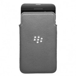 Etui d'Origine Vertical en Microfibre Pocket pour BlackBerry Z10 - Gris