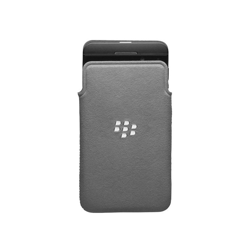 Etui d'Origine Vertical en Microfibre Pocket pour BlackBerry Z10 - Gris