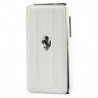 Etui FERRARI en Cuir Series Book Flip Case pour BlackBerry Z10 - Blanc